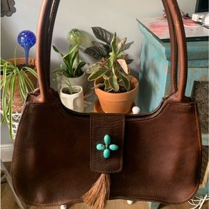 Two Bar West Purse. About 12-13 inches across.